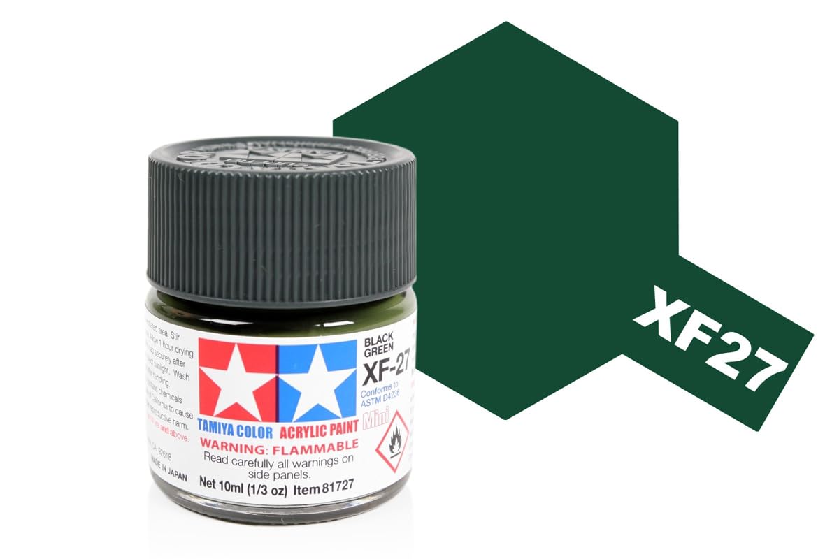 Amazon | タミヤ アクリルミニ XF27 ブラックグリーン プラスチック