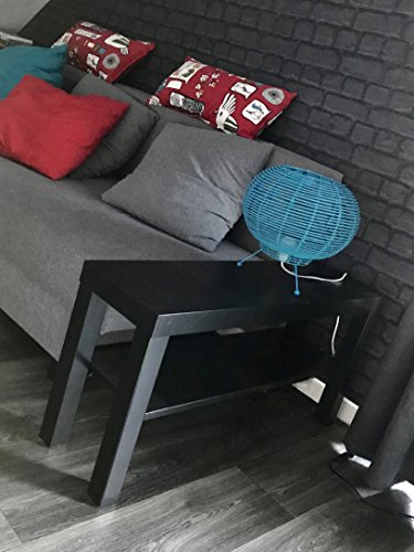 Lámpara de ratán turquesa Lussiol de 30 cm para iluminación sutil de techos 3