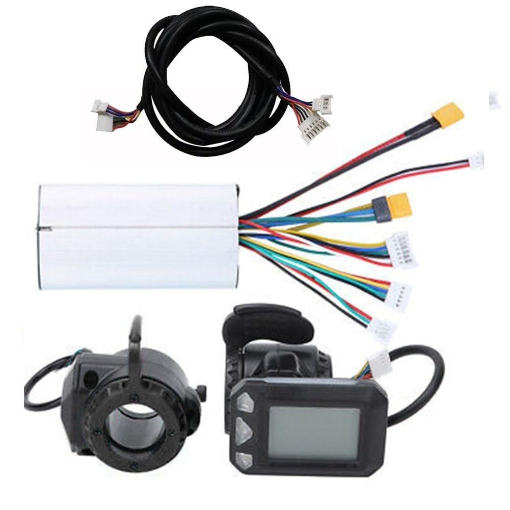 Aluminiowy kontroler hulajnogi monitor LCD zestaw hamulców 24 V 36 V | Ulepsz swoją składaną jazdę elektryczną dzięki temu zestawowi sterującemu z wyraźnym wyświetlaczem i responsywnym hamowaniem.