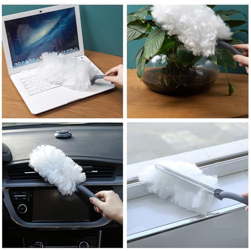 Image of 2PCS Extender Duster Mop Handle for Duster Refill, Replacement Foldable Dust Handle with 2 Count Duster Refills. (Grey)