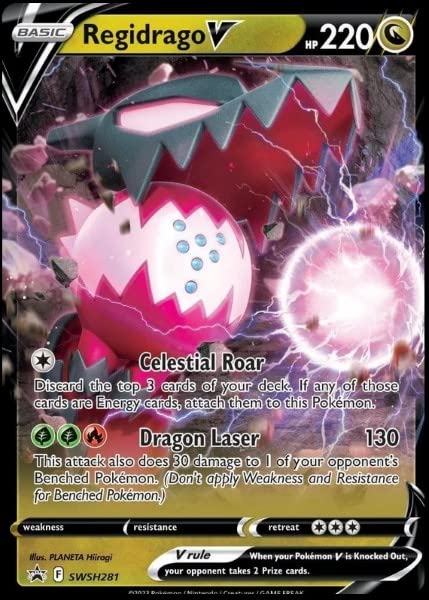 Amazon.com: Pokemon - Regidrago V - SWSH281 -Crown Zenith
