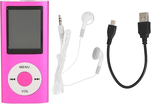 Reproductor de MP3 compatible con tarjeta de memoria de hasta 64 GB, mini sonido portátil sin pérdidas, pantalla HD de 1.8 pulgadas, reproductor de