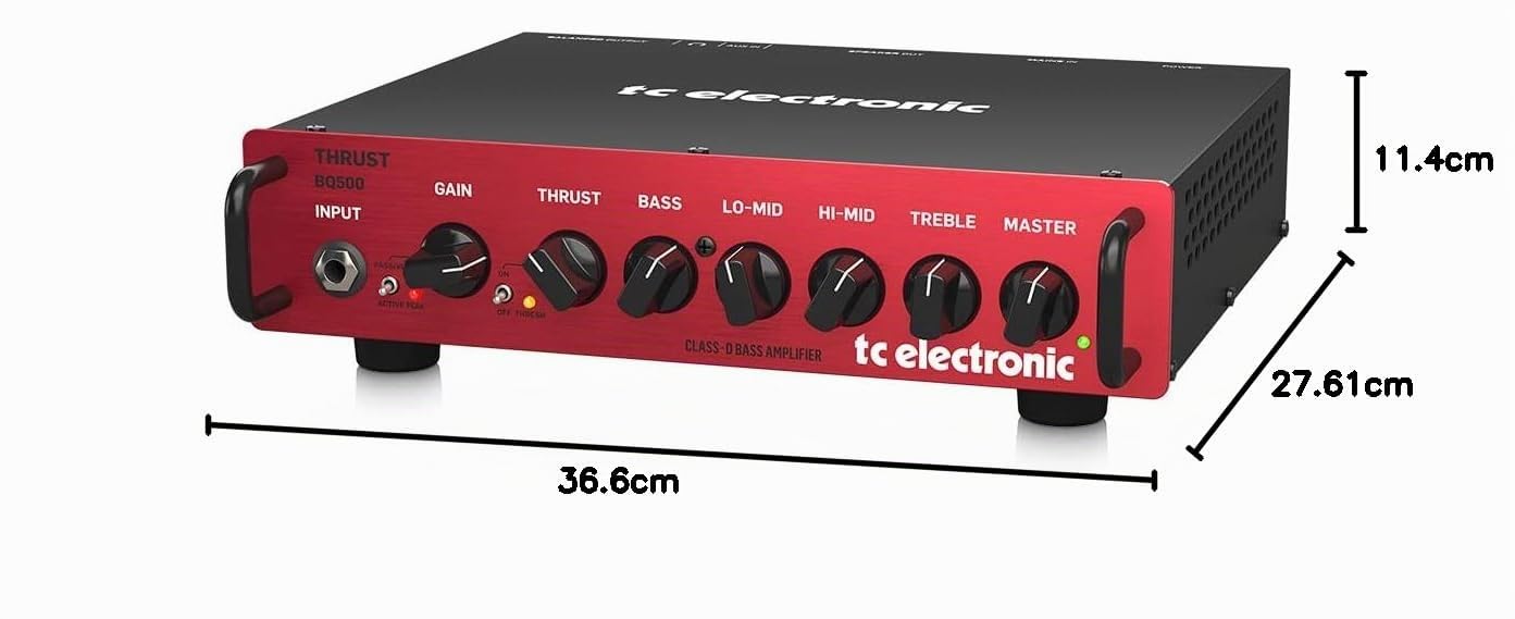 TC Electronic BQ500 Testata per basso portatile 500 Watt con preamplificatore Mosfet e compressore