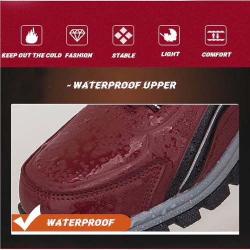 Unisex Winter Hook Loop Warm Snow Boots Comfortable Round Toe Fur Lined Platform Walking Ankle Booties Outdoor Anti-Sliptrekking Cotton Shoes4