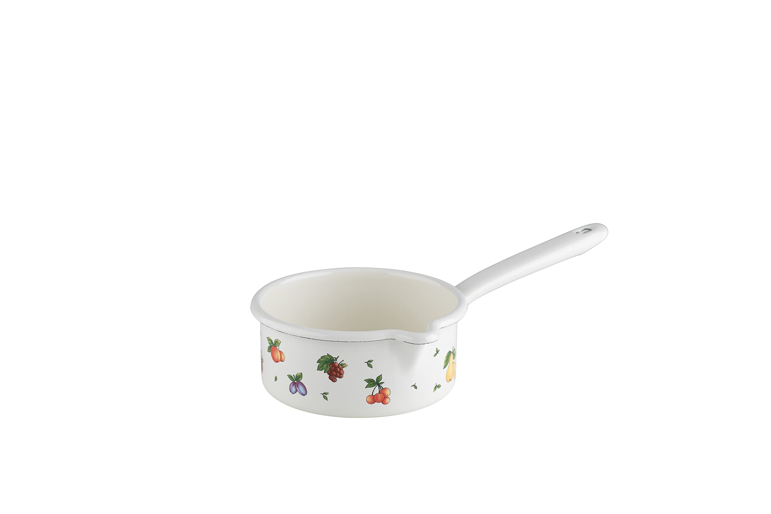 Riess, 0036-068 Saucepan with Large Spout 14 0.75 L, Country, Fruit Garden, Diameter 14 cm, Height 6.7 cm