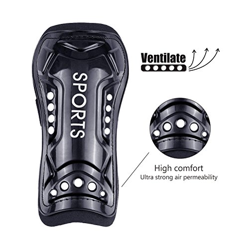 Geekism Soccer Shin Guards For Youth Kids Toddler, Protective Soccer Shin Pads & Socks Equipment - Football Gear For 3 5 4-6 7-9 10-12 Years Old Children Teens Boys Girls (Blue, Small) #TOP3