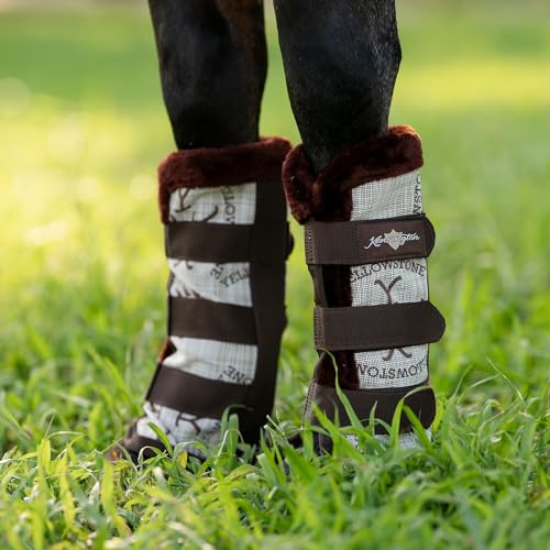 Image of Kensington Protective Products Horse Fly Boots - Fleece Trimmed - Stay-Up Technology - Protection from Insect Bites and UV Rays - Sold in Pairs (2 Boots)