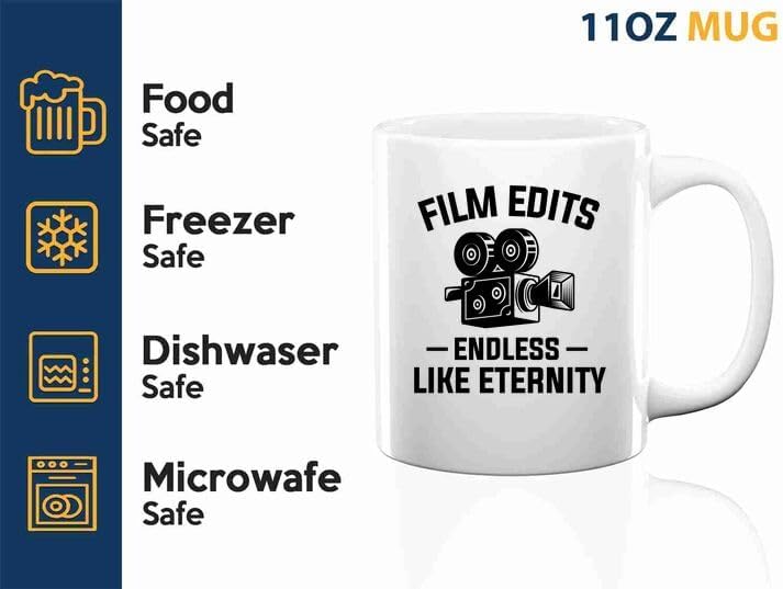 Film Maker Coffee Mug 11oz White -Film edits - Movie Director Film Lovers Student Cameramen Chairman Screenwriter Videographer Actor Men Hubby, BHUGSLEADER8526 image 4