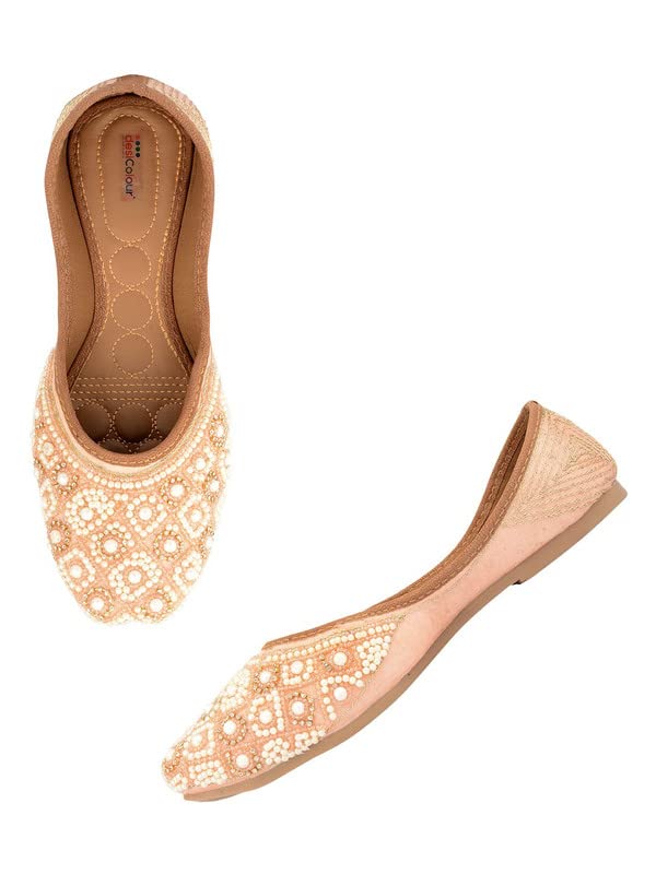 desi colour Women Ethnic Footwear Mojari/Punjabi Jutti- Dabka Work6-picture-29