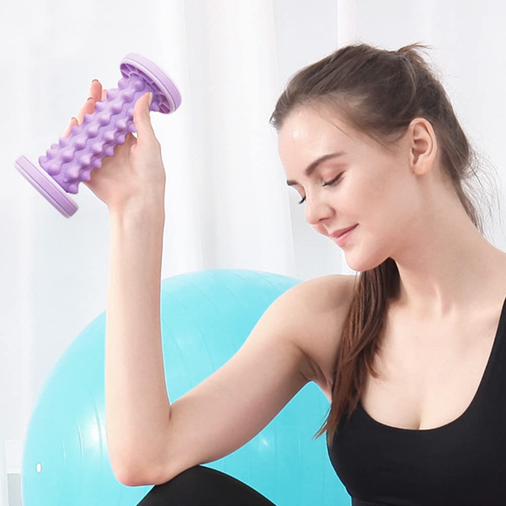 2Pz Massaggio Muscolare Roller Hand Foot Roller Massager Acupressure Trigger Point Terapia Massaggio Corpo Rilassare Dolore Muscolare,Arancia