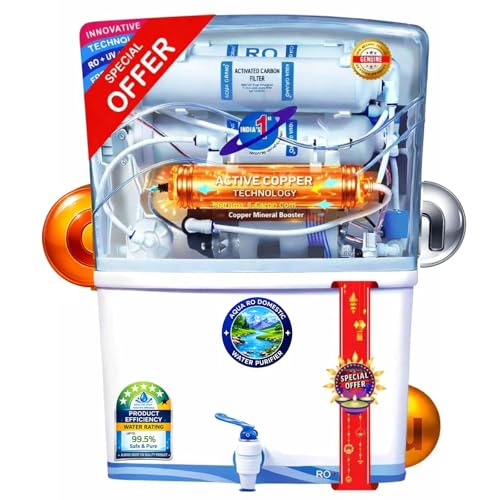 Image of Aqua X pure Grand Plus Smart Health Protection Series RO Water Purifier | RO+UV+UF Technology | Copper & Zinc Health Boost | Smart Taste Adjuster | 12L Storage | Elegant Wall Mount Design(Classic).