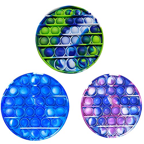 Tpcean 3 x Pop-Blasen-Zappeln, Push-Pops, Sprudelspielzeug, einfache Dimple Fidget zur Linderung von emotionalem Stress für Kinder und Erwachsene Cover