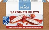 followfish MSC Sardinen Filets in Bio-Tomatensauce, 90 g