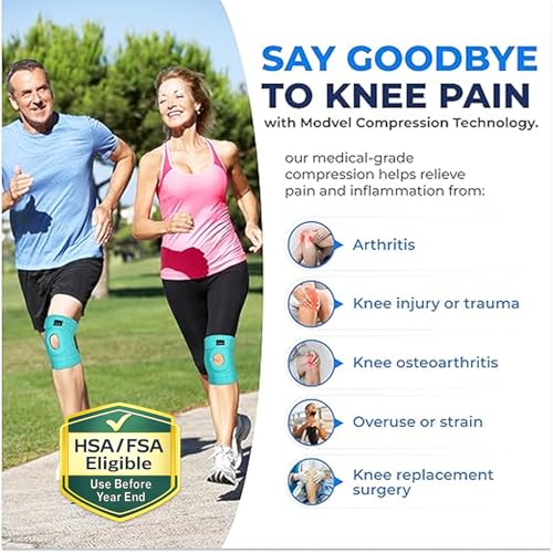 Image of Modvel ELITE Knee Brace for Men & Women - Patella Gel Pads & Side Stabilizers for ACL, Meniscus Tear, Arthritis & Injury Recovery - Maximum Support for Running, Sports & Joint Pain Relief