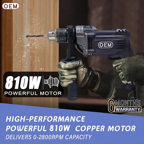 Image of OEM 13mm IMPACT Drill 810 Watt Professional With 6 MONTHS Warranty Reverse Forward With Speed Control | Impact and Drill Feature | Full Copper Motor | Low Speed Stability, Metal Head
