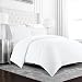 Beckham Hotel Collection Luxury Soft Brushed Microfiber Duvet Cover Set with Embossed Diamond Pattern - King/California King - White