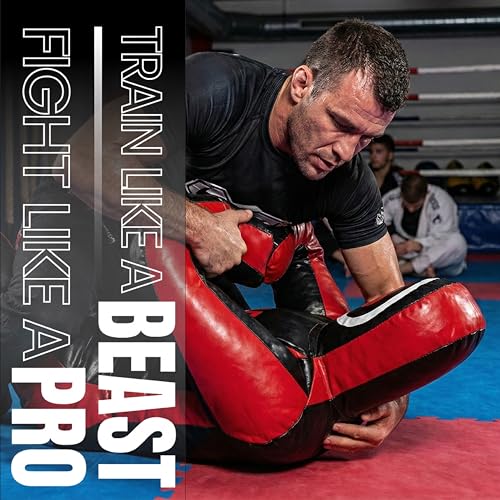 MMA Grappling Dummy 180 cm – Judo, Wrestling, BJJ, Selbstverteidigungstraining Dummy Vinylstoff Ungefüllter Boxsack für Submission- und Verteidigungsübungen (Red - Vinyl)