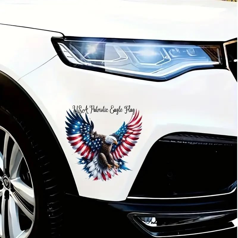 Eagle Flag PVC Vinyl Car Decals Stickers Waterproof Self-Adhesive Decals for Cars, Laptops, Trucks, Motorcycles Wall Window Luggage Scratch Cover Door Decor Sticker - Image 5