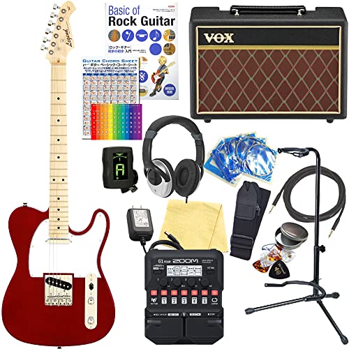 エレキギター 初心者セット テレキャスタータイプ VOXアンプ付18点セット Legend LTE-Z CA/M 【ZOOM G1Four マルチエフェクター付】