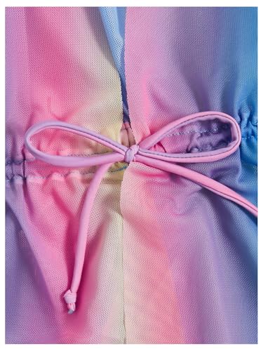 Milumia Girl's 2 Piece Bathing Suit Ombre Cut Out One Piece Swimsuit with Cover Ups3