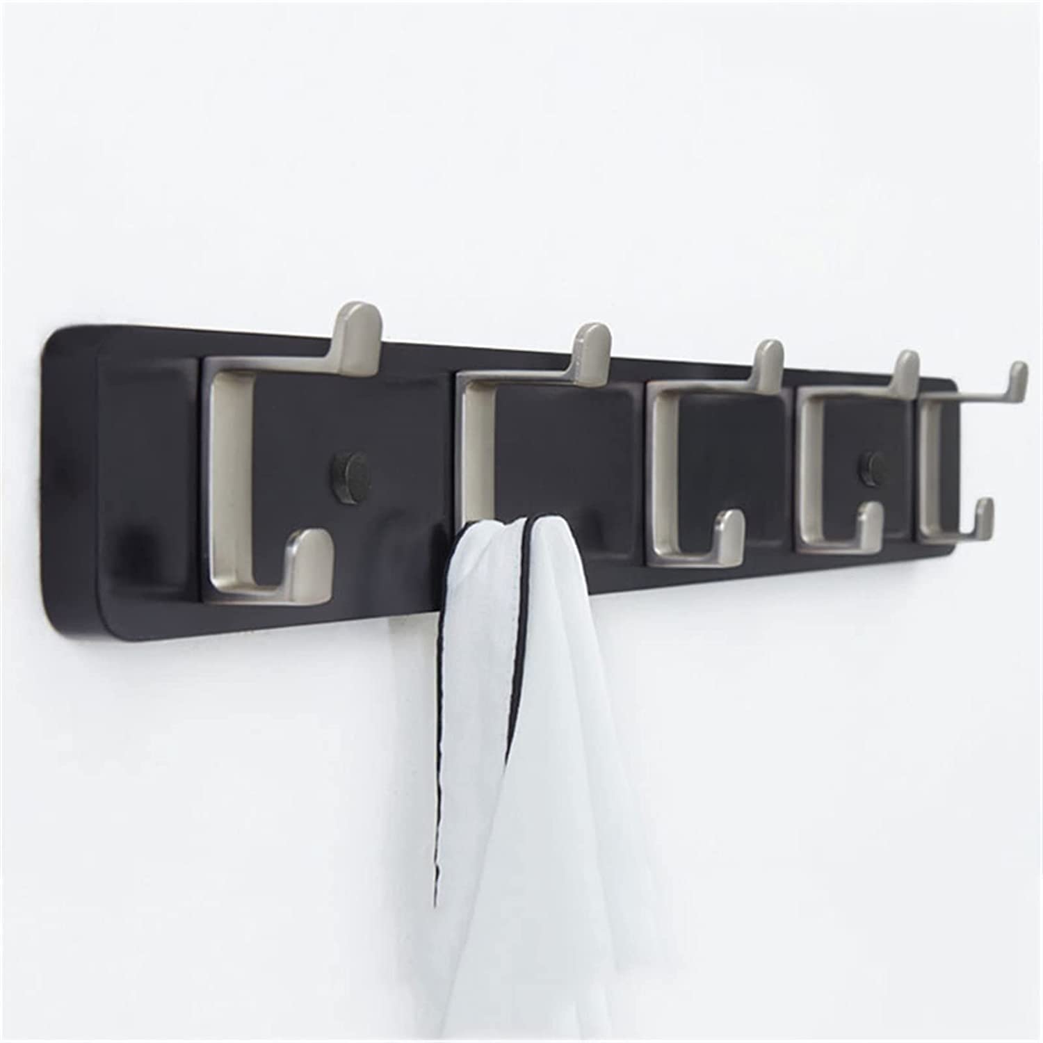 Garderobenhaken Haken Garderobe Wandhalterung Eingangsbereich Garderobe Mit 5 Wandhaken Für Organisierte Wand Und Aufbewahrung Im Wohnzimmer Kleiderhaken Wand Für Bad(Black)