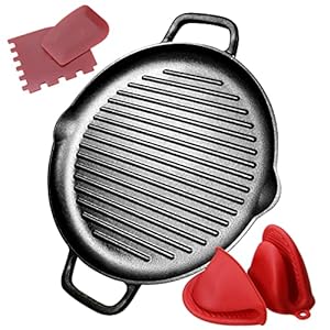 Pre-Seasoned Cast Iron Griddle Pan ...