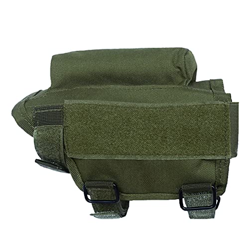 DEEYOTA Rifle Stock Cover Cartridge Holder Bullet Bag Cheek Rest Pouch Shotgun Shell Tactical Pad Ammo Buttstock with 7 (Green), One Size DEEYOTA Rifle Stock Cover Cartridge Holder Bullet Bag Cheek Rest Pouch Shotgun Shell Tactical Pad Ammo Buttstock with 7 (Green), One Size