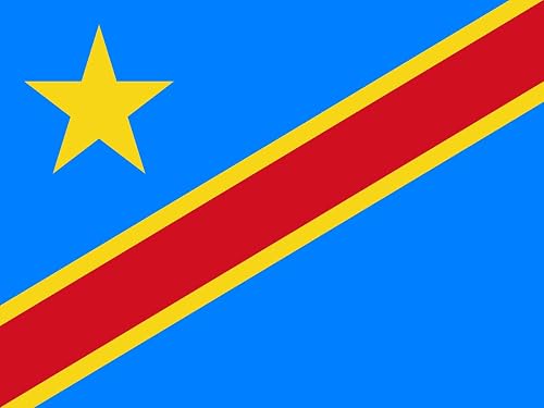 National Flag of DR Congo - Premium Quality Flag for Home Decoration, Events, Cultural Celebrations & Sports Display (90x150cm)