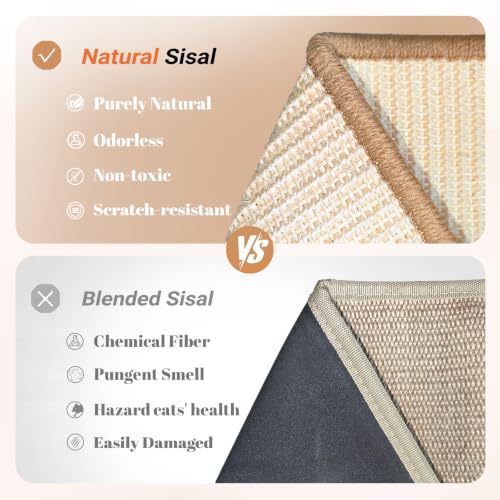 CHEERHOME PETS Sisal Cat Scratcher Bed Indoor Wooden Cat Furniture (Large) - Image 5