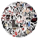 55pcs Sweeney Todd Horror Movie Stickers for Water Bottles, Thriller Halloween Movie Waterproof Vinyl Decals for Teens Adults Laptop Skateboard Bike Car Notebook Phone Helmet Luggage