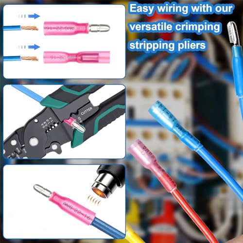 Conectores de bala para estéreo industrial y equipos eléctricos con alicates de crimpado 6