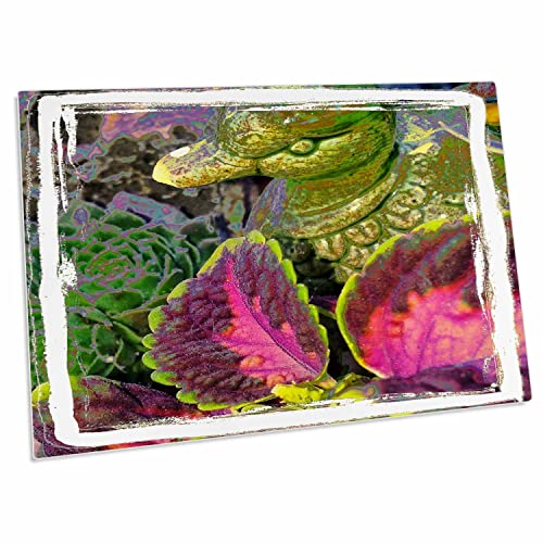 3dRose Cassie Peters Flowers - Duck and Succulents - Desk Pad miniatura 1