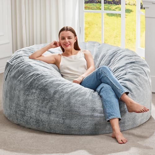 Hobestluk Bean Bag Chairs Giant Beanbag Chair with...