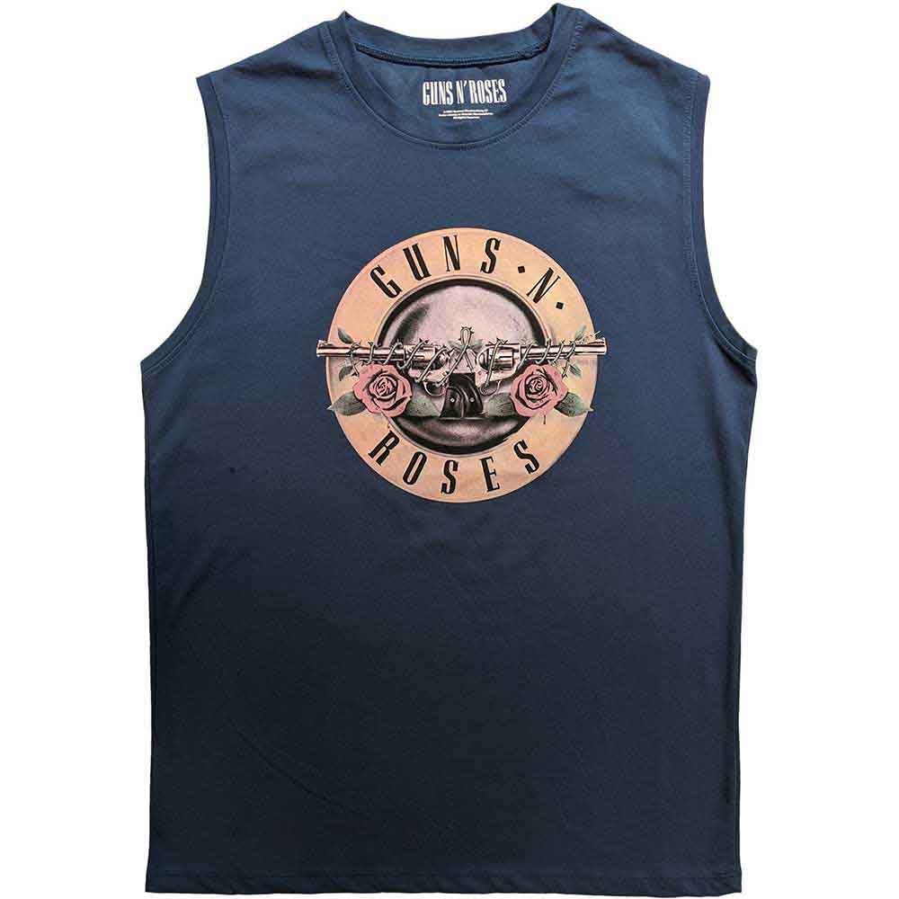Paradiso Clothing Unisex Blue Guns N Roses Band Logo Muscle Tank - Xl