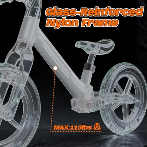 Image of Toddler Balance 12 inch Sport Bike - No Pedal Balance Bicycle for Kids 1 to 4 Years, Gift for Boys Girls, Mini Grips & Flat-Free Tires - Tool-Free Assembly & Adjustments