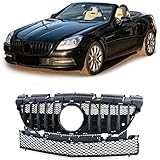 Kühlergrill Sport Optik SCHWARZ GLANZ - Sportlich, aufwertende Optik - Einfacher Austausch - sehr gute Qualität - Absolut passgenau - Der Mercedes Stern kann vom Original übernommen werden - Neu und original verpackt