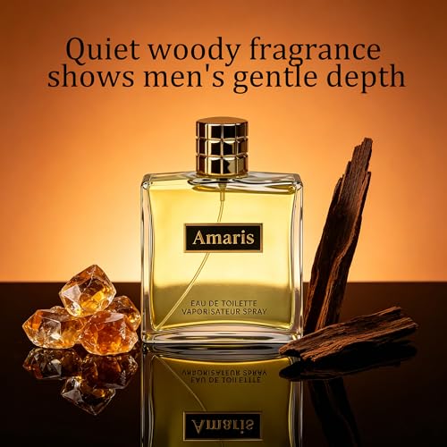 Image of AFLUXE Amaris Eau de Parfum for Men, 3.4 Fl. Oz - Long Lasting Oriental Woody and Citrus Fragrance, Intense Men's Perfume with Cinnamon and Amber
