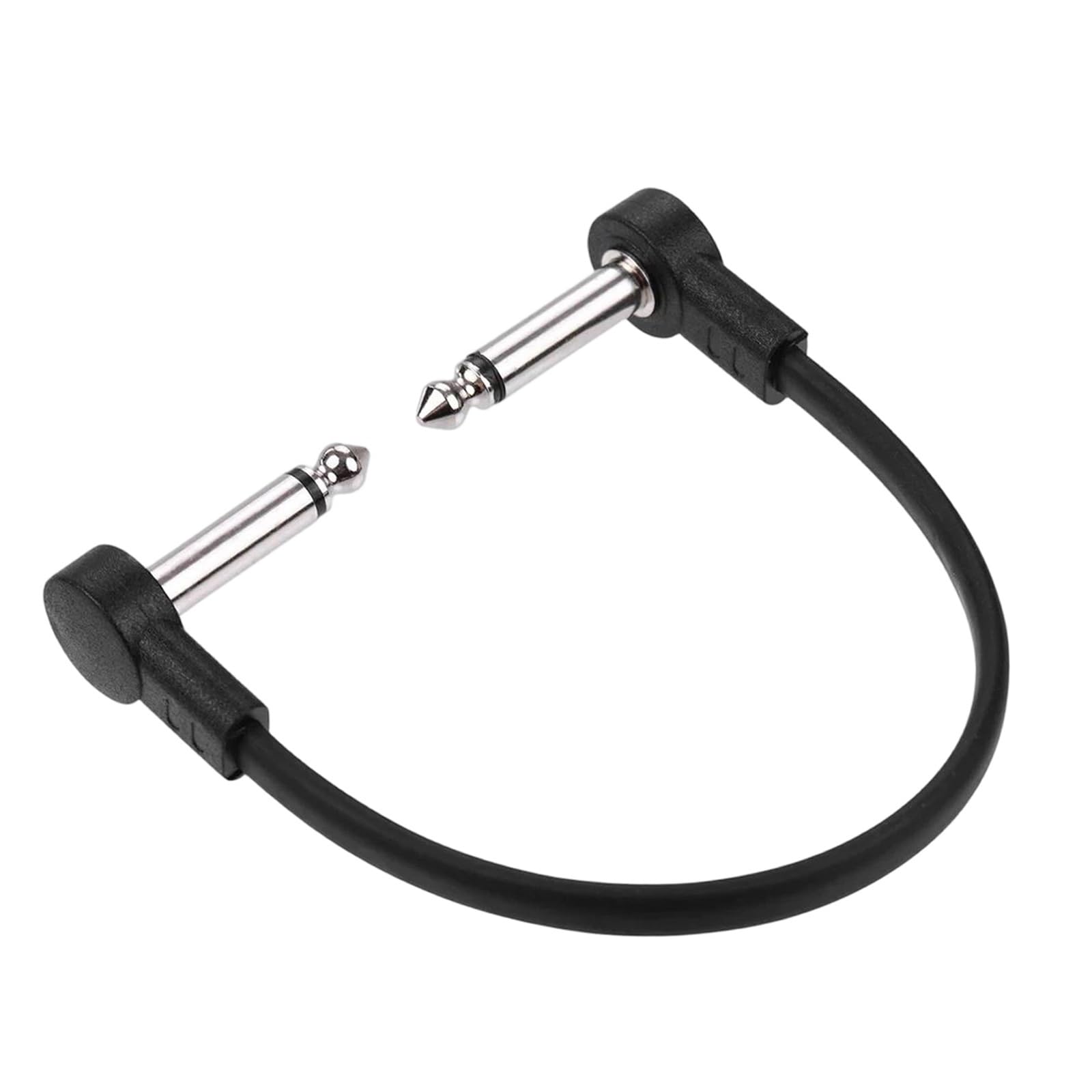 Professionale Cavo Audio Per Chitarra Cavo Patch Piatto Cavo Connettore Linea Da 6,35 Mm Testine Metalliche Con Nucleo In Rame Per Chitarra(30cm)