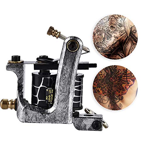 Alloy Tattoo Machine, Professional Copper Coils Iron Tattooist Shader, With 10 Wraps Coil Copper Wire, For Liner Shader Gun, Tattoo Artists Body Art Tool Shader Supply Equipment #TOP6
