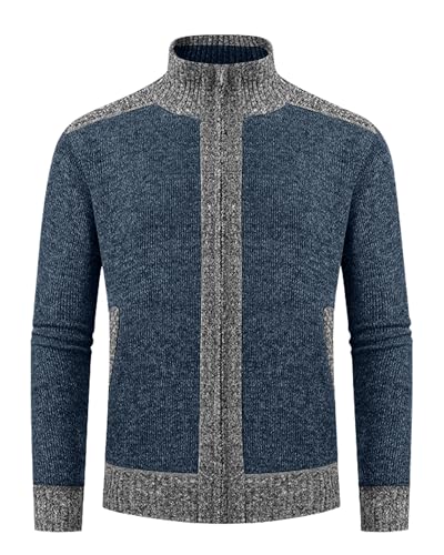 Cárdigan de invierno para hombre NANAMEEI con cremallera 4