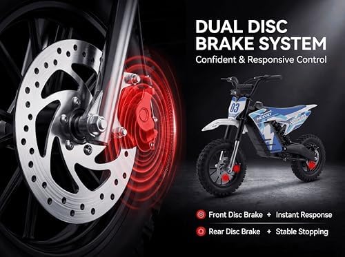 Product Image SPARK03 Electric Dirt Bike for Kids Age 8-14, 1000W Peak Motor, Dual Suspension, 3 Speed Modes, 22Mph – 48V/13AH Long Range Ride with Dual Disc Brake & Shock Absorber,RTR Bike for Gifts — view 7