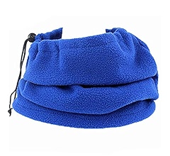 3-in-1 Outdoor Multifunctional Scarf Unisex Men Women Thermal Warm Fleece Snood Scarf Neck Warmer Beanie Ski Hat