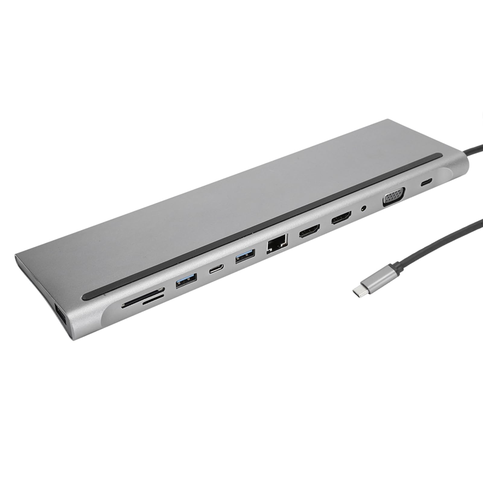 SIXRUN Docking Station USB Premium 12 in 1 con Doppia Connessione e RJ45 per Dispositivi di Tipo C, Trasferimento Dati Ad Alta velocità