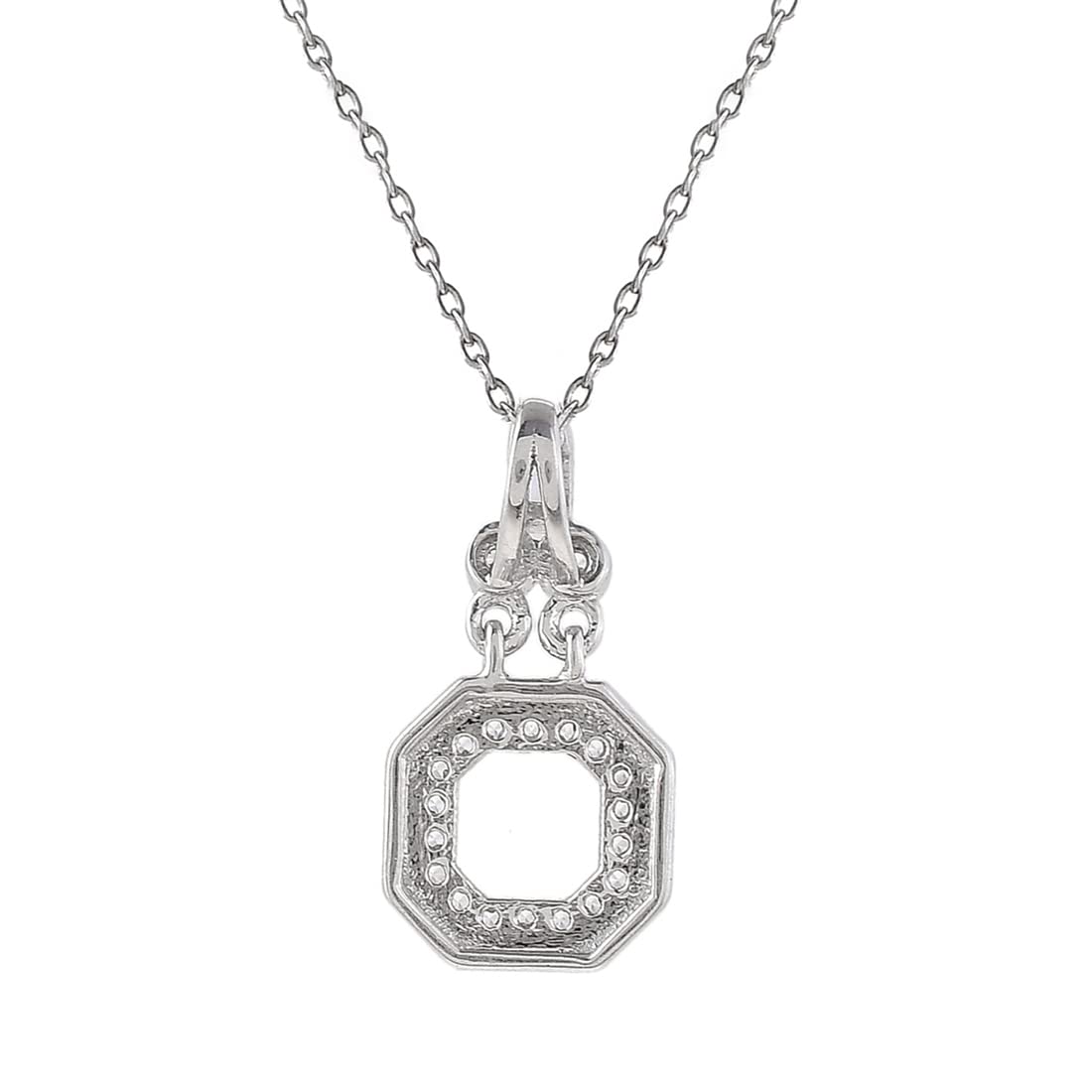 Mother's Collection Sterling CZ Pendant with Chain