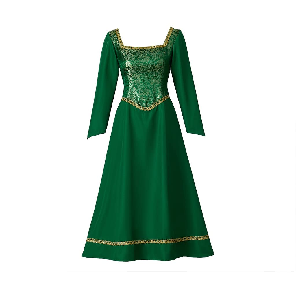 Fortunehouse Princess Fiona Costume for Women Fancy Halloween Cosplay Costume Dress