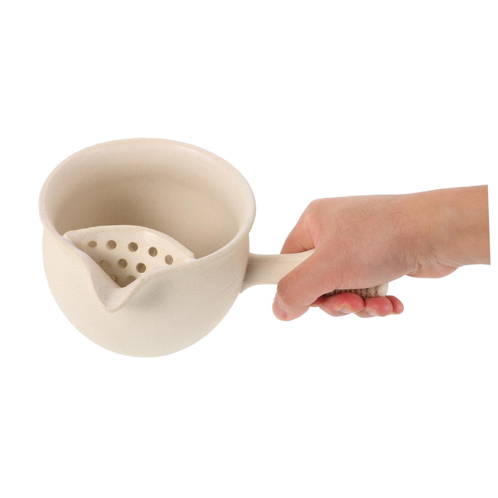 MAGICLULU Functional Pottery Teapot Small Side Handle Traditional Roasted Clay Tea Brewing Pottery Pot