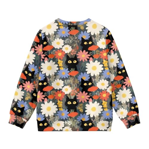 Image of Girls Cardigans Sweater Long Sleeve Crew Neck Button Down Sweaters School Outerwear for Kids Fall Winter Tops