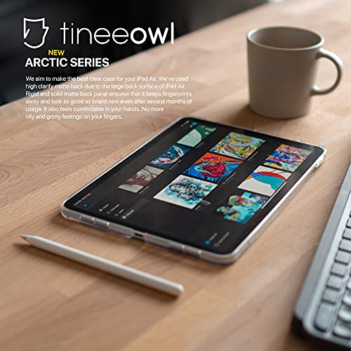 Tineeowl Arctic Ipad Air 5 / 4 Case 10.9 Inch [2022, 2020], Ultra Thin Crystal Clear Case With Matte Back, Supports Apple Pencil Charging And Touch Id, Tpu Bumper (Clear/Matte Back) #TOP5