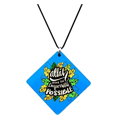 AFH Allah Make The Impossible Possible Mirror Charm Decorative Hanging Ornament