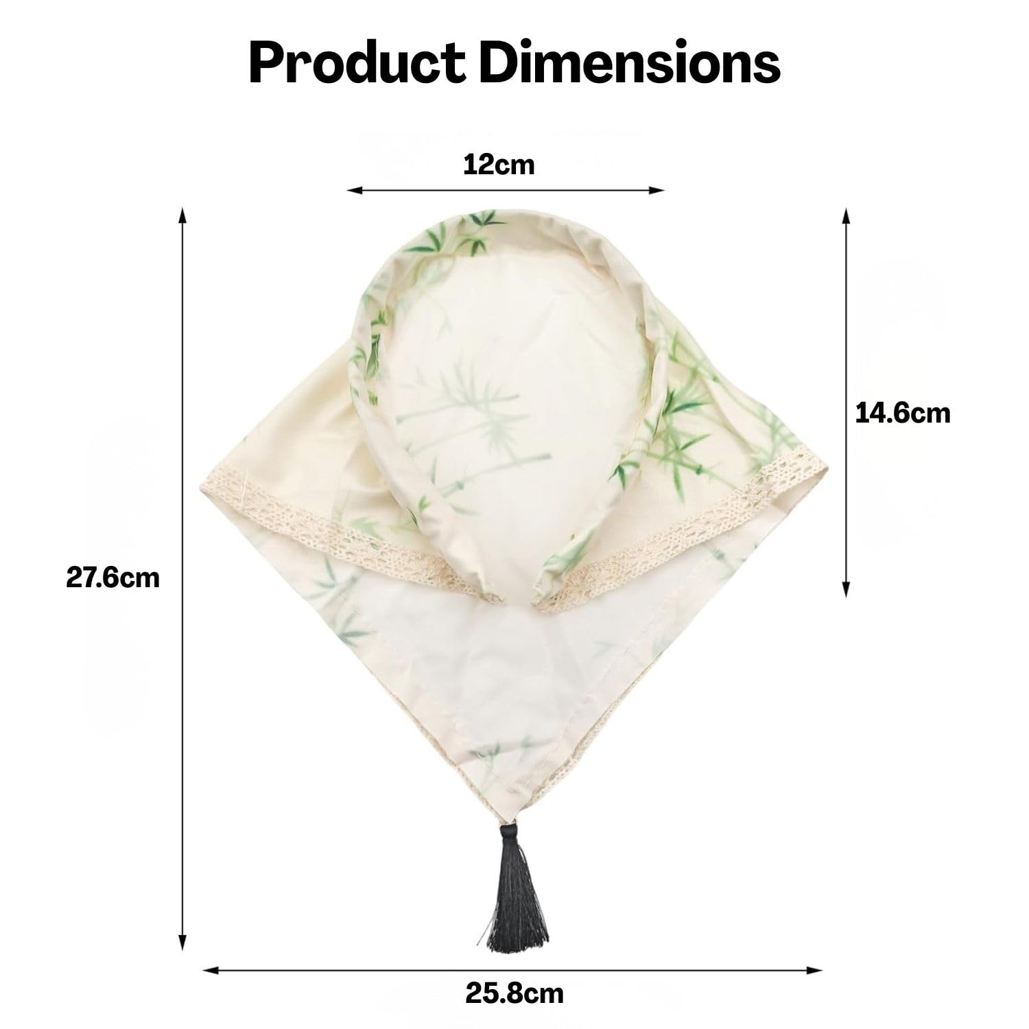 BendJoy® 2-Pack Ethnic Tassel Bandanas Headband Head Scarf for Women, Soft Comfortable Hair Scarves | Chinese Style | Adjustable | Boho Accessory | Hair Band Scarf